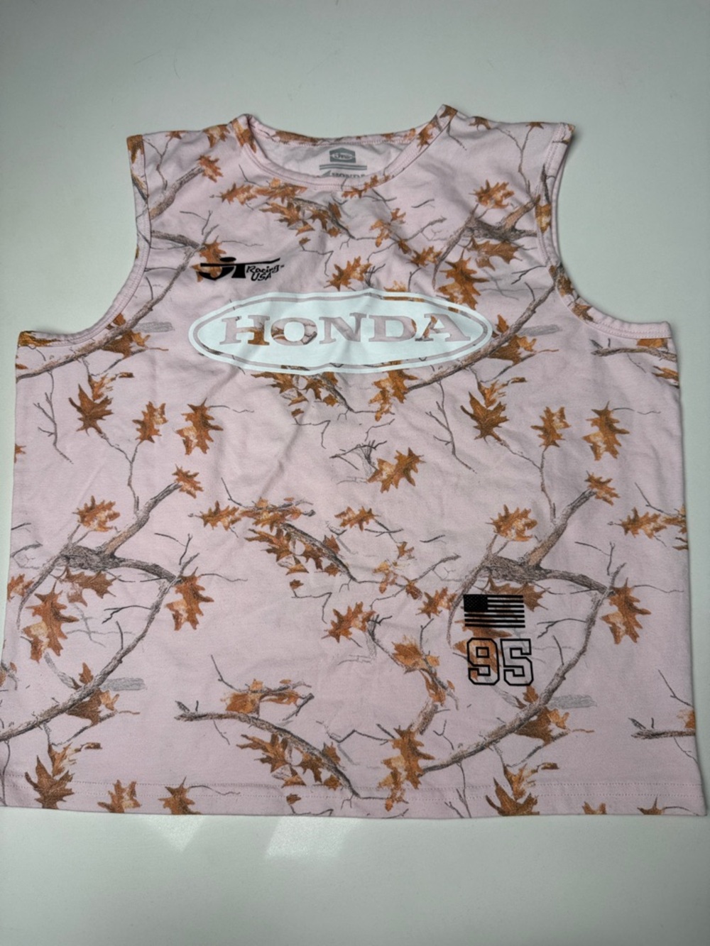 Honda Women’s Pink Camouflage Muscle Tee